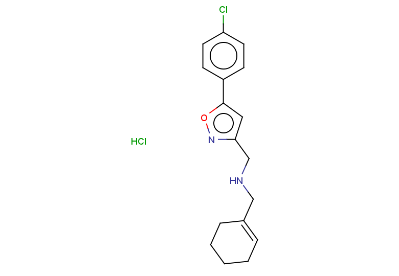 {[5-(4-chlorophenyl)-1,2-oxazol-3-yl]methyl}[(cyclohex-1-en-1-yl)methyl]amine hydrochloride