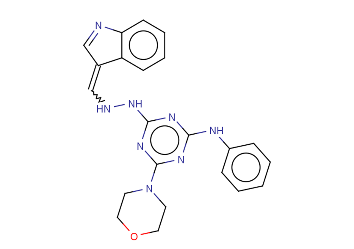 4-{2-[(3H-indol-3-ylidene)methyl]hydrazin-1-yl}-6-(morpholin-4-yl)-N-phenyl-1,3,5-triazin-2-amine
