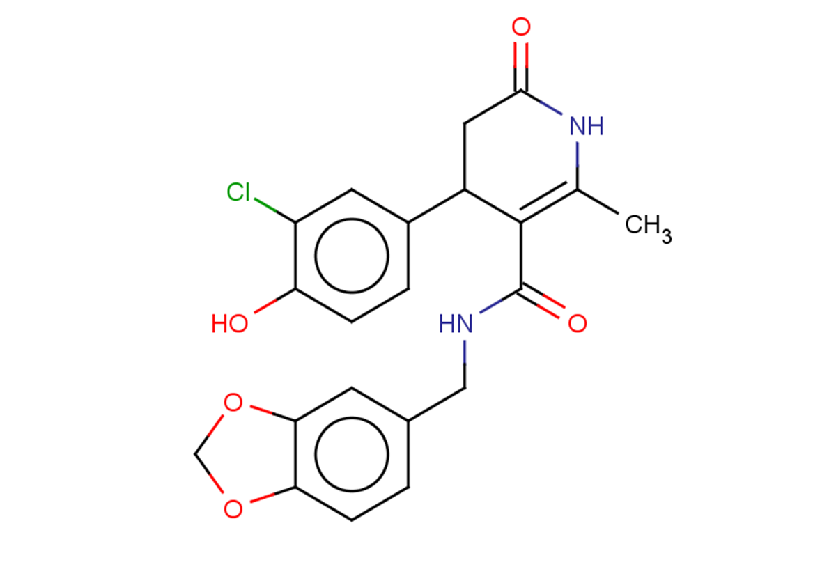 N-[(1,3-dioxaindan-5-yl)methyl]-4-(3-chloro-4-hydroxyphenyl)-2-methyl-6-oxo-1,4,5,6-tetrahydropyridine-3-carboxamide