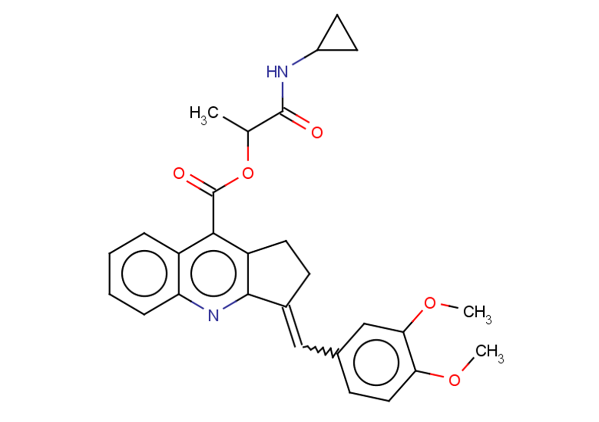1-(cyclopropylcarbamoyl)ethyl 3-[(3,4-dimethoxyphenyl)methylidene]-1H,2H,3H-cyclopenta[b]quinoline-9-carboxylate