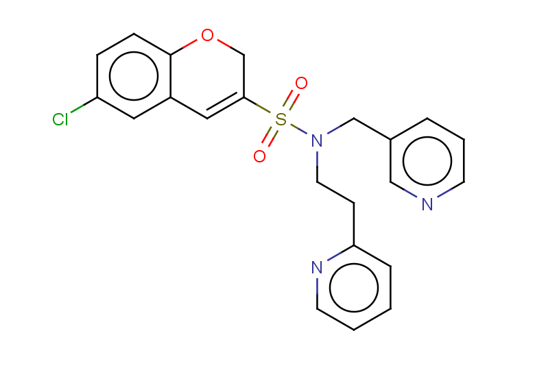6-chloro-N-[2-(pyridin-2-yl)ethyl]-N-[(pyridin-3-yl)methyl]-2H-chromene-3-sulfonamide