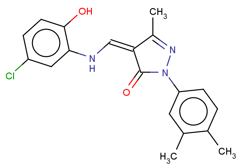 (4Z)-4-{[(5-chloro-2-hydroxyphenyl)amino]methylidene}-1-(3,4-dimethylphenyl)-3-methyl-4,5-dihydro-1H-pyrazol-5-one