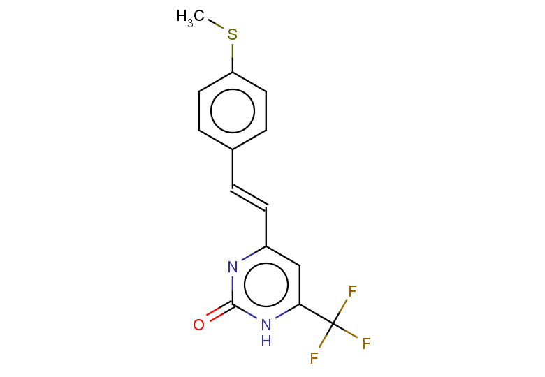 4-[(1E)-2-[4-(methylsulfanyl)phenyl]ethenyl]-6-(trifluoromethyl)-1,2-dihydropyrimidin-2-one
