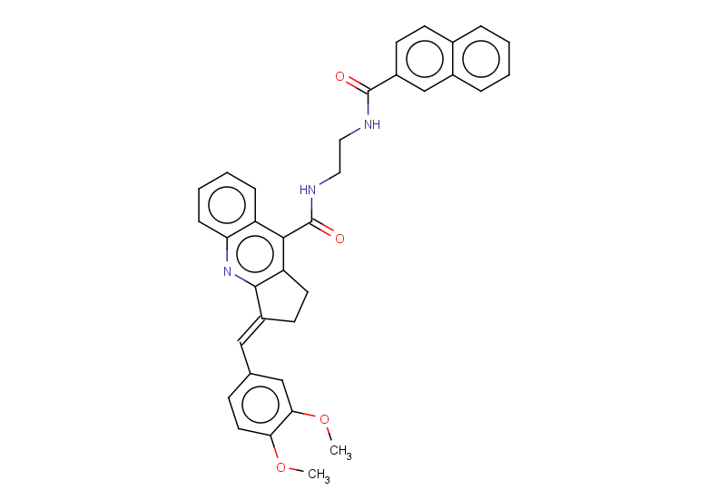 N-(2-{[(3E)-3-[(3,4-dimethoxyphenyl)methylidene]-1H,2H,3H-cyclopenta[b]quinolin-9-yl]formamido}ethyl)naphthalene-2-carboxamide