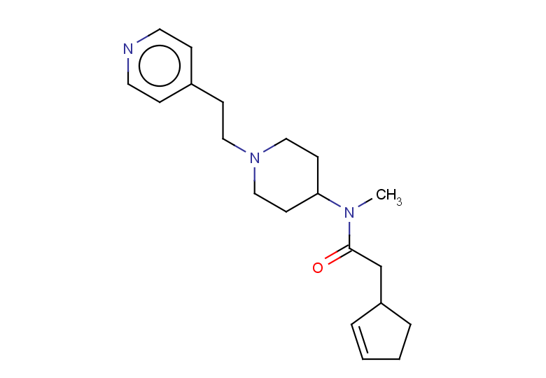 2-(cyclopent-2-en-1-yl)-N-methyl-N-{1-[2-(pyridin-4-yl)ethyl]piperidin-4-yl}acetamide