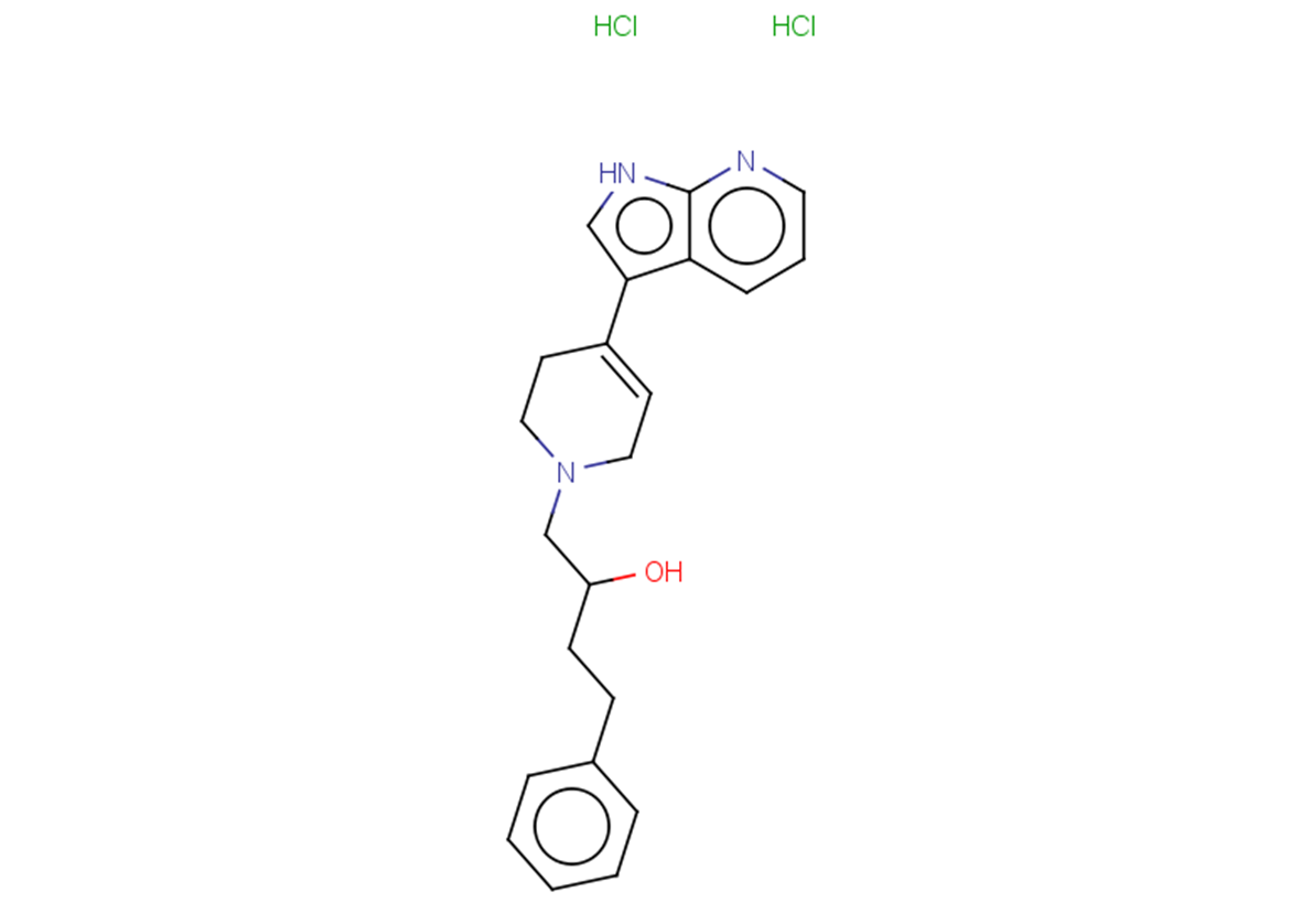 4-phenyl-1-(4-{1H-pyrrolo[2,3-b]pyridin-3-yl}-1,2,3,6-tetrahydropyridin-1-yl)butan-2-ol dihydrochloride