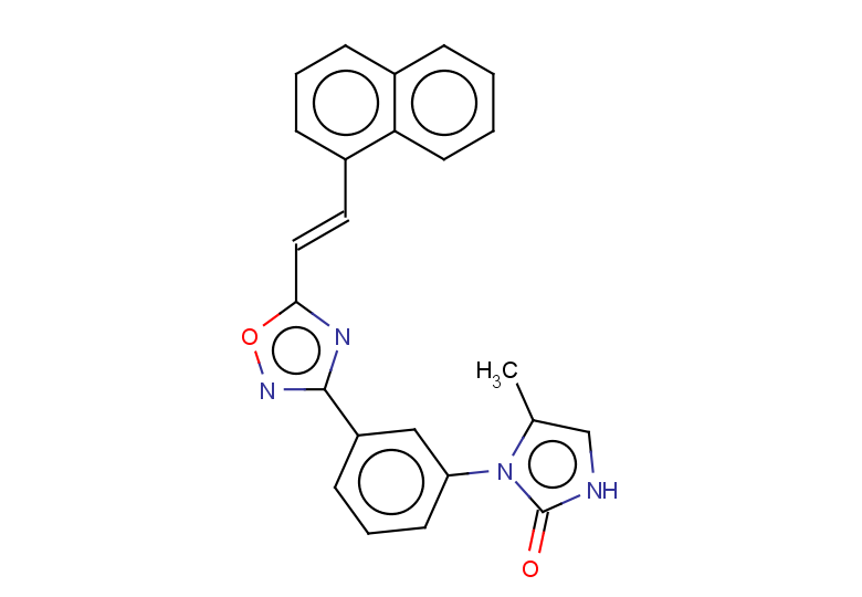 5-methyl-1-(3-{5-[(1E)-2-(naphthalen-1-yl)ethenyl]-1,2,4-oxadiazol-3-yl}phenyl)-2,3-dihydro-1H-imidazol-2-one