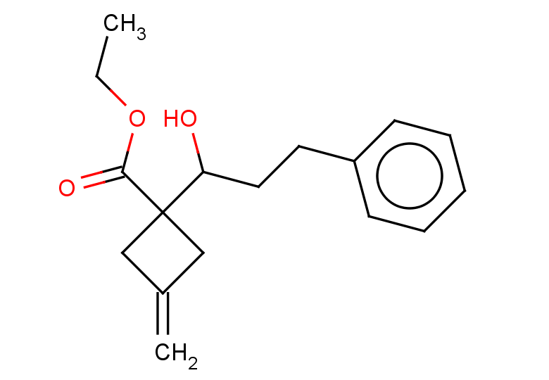 ethyl 1-(1-hydroxy-3-phenylpropyl)-3-methylidenecyclobutane-1-carboxylate