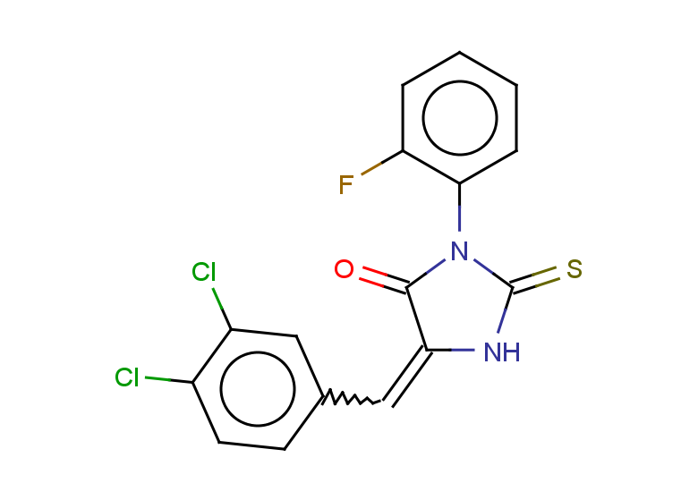 5-[(3,4-dichlorophenyl)methylidene]-3-(2-fluorophenyl)-2-sulfanylideneimidazolidin-4-one