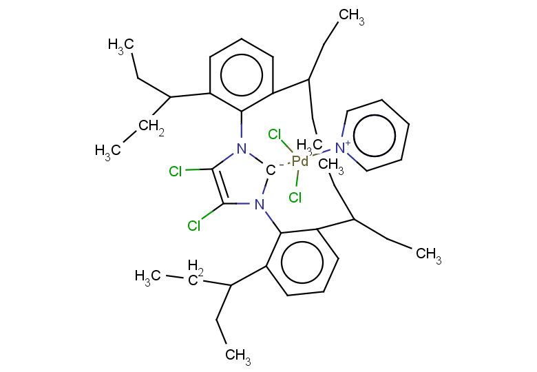 {1,3-bis[2,6-bis(pentan-3-yl)phenyl]-4,5-dichloro-2,3-dihydro-1H-imidazol-2-id-2-yl}dichloro(pyridin-1-ium-1-yl)palladium