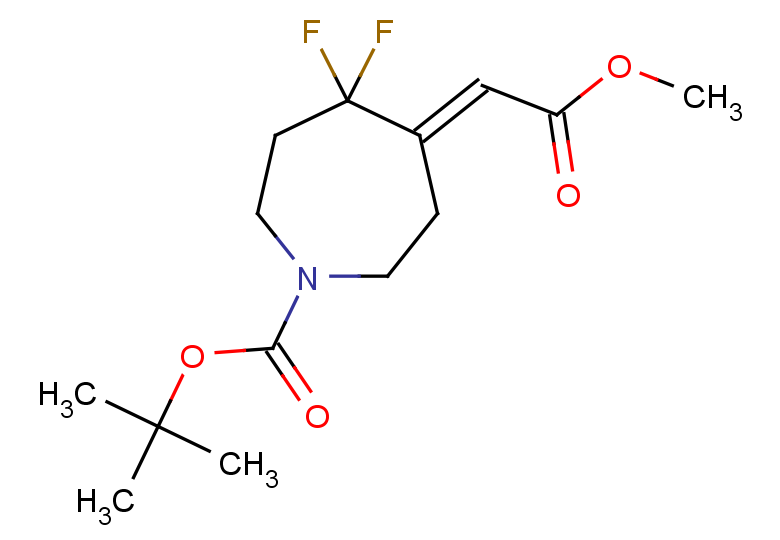 tert-butyl (5E)-4,4-difluoro-5-(2-methoxy-2-oxoethylidene)azepane-1-carboxylate