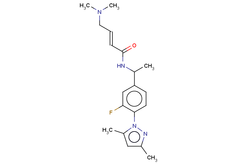 (2E)-N-{1-[4-(3,5-dimethyl-1H-pyrazol-1-yl)-3-fluorophenyl]ethyl}-4-(dimethylamino)but-2-enamide