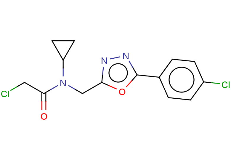 2-chloro-N-{[5-(4-chlorophenyl)-1,3,4-oxadiazol-2-yl]methyl}-N-cyclopropylacetamide