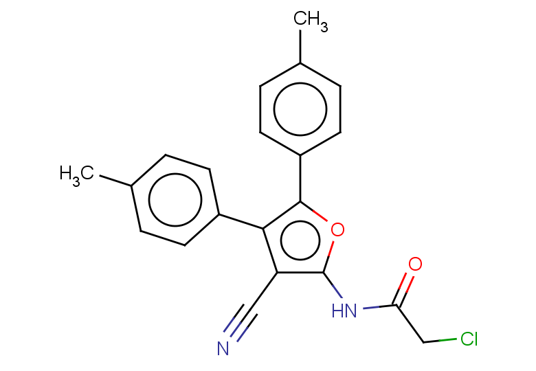 2-chloro-N-[3-cyano-4,5-bis(4-methylphenyl)furan-2-yl]acetamide