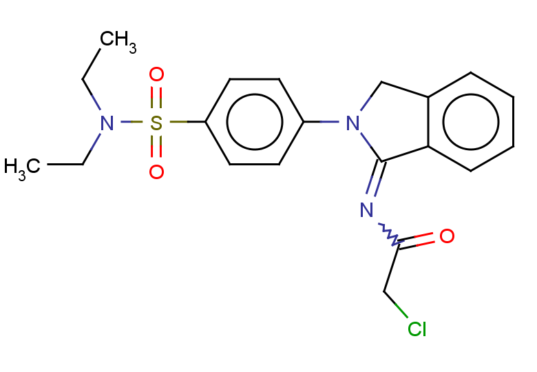 2-chloro-N-{2-[4-(diethylsulfamoyl)phenyl]-2,3-dihydro-1H-isoindol-1-ylidene}acetamide