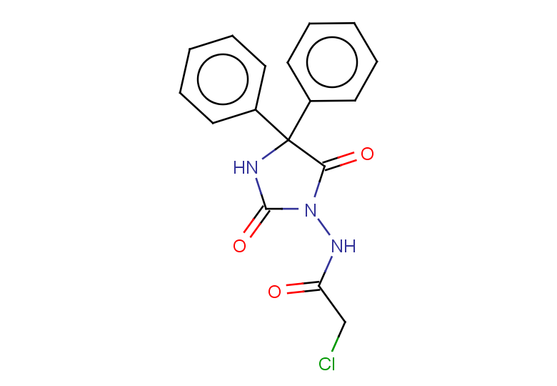 2-chloro-N-(2,5-dioxo-4,4-diphenylimidazolidin-1-yl)acetamide
