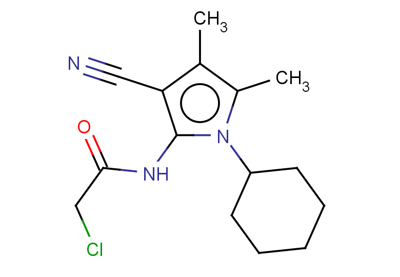 2-chloro-N-(3-cyano-1-cyclohexyl-4,5-dimethyl-1H-pyrrol-2-yl)acetamide