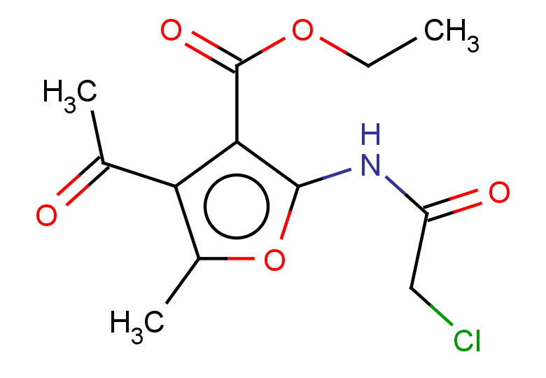 ethyl 4-acetyl-2-(2-chloroacetamido)-5-methylfuran-3-carboxylate