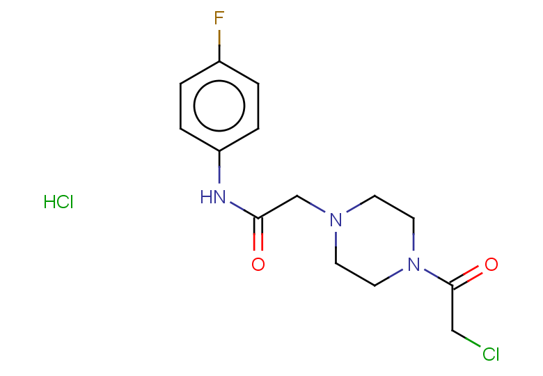2-[4-(2-chloroacetyl)piperazin-1-yl]-N-(4-fluorophenyl)acetamide hydrochloride