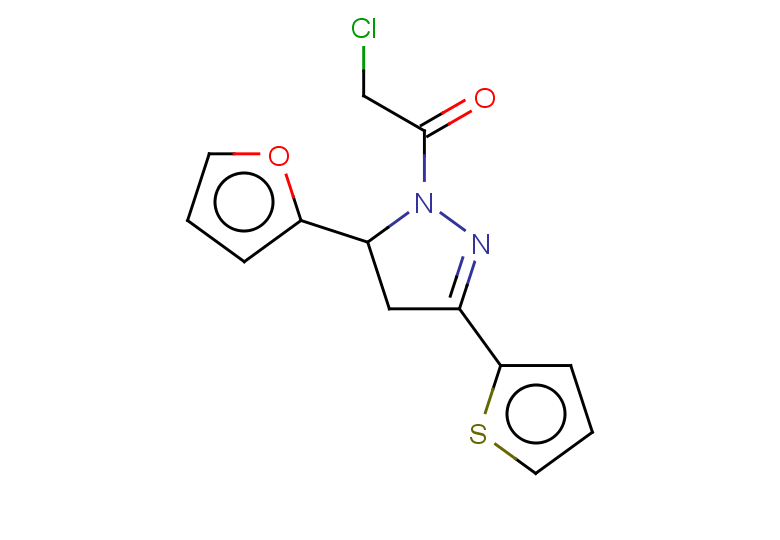 2-chloro-1-[5-(furan-2-yl)-3-(thiophen-2-yl)-4,5-dihydro-1H-pyrazol-1-yl]ethan-1-one