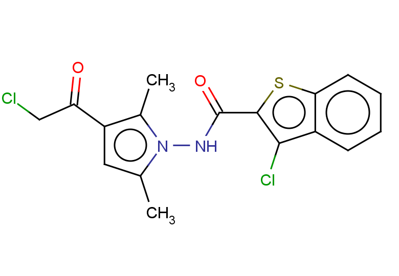 3-chloro-N-[3-(2-chloroacetyl)-2,5-dimethyl-1H-pyrrol-1-yl]-1-benzothiophene-2-carboxamide