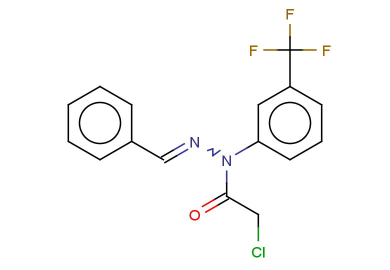 2-chloro-N'-(phenylmethylidene)-N-[3-(trifluoromethyl)phenyl]acetohydrazide