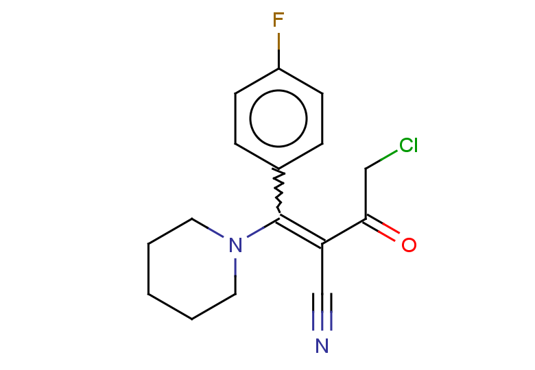 4-chloro-2-[(4-fluorophenyl)(piperidin-1-yl)methylidene]-3-oxobutanenitrile