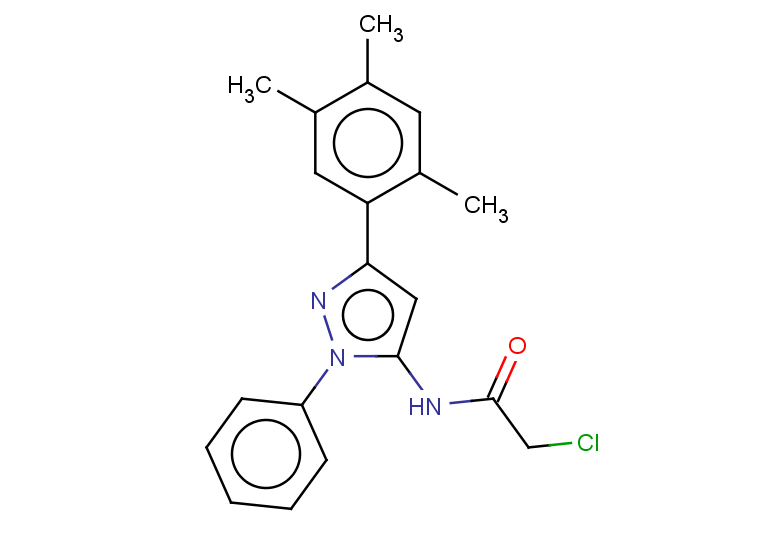 2-chloro-N-[1-phenyl-3-(2,4,5-trimethylphenyl)-1H-pyrazol-5-yl]acetamide