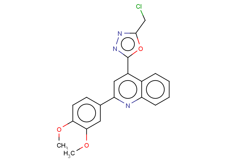4-[5-(chloromethyl)-1,3,4-oxadiazol-2-yl]-2-(3,4-dimethoxyphenyl)quinoline