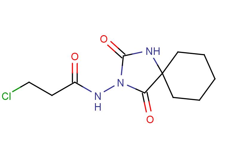 3-chloro-N-{2,4-dioxo-1,3-diazaspiro[4.5]decan-3-yl}propanamide