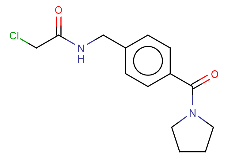 2-chloro-N-{[4-(pyrrolidine-1-carbonyl)phenyl]methyl}acetamide