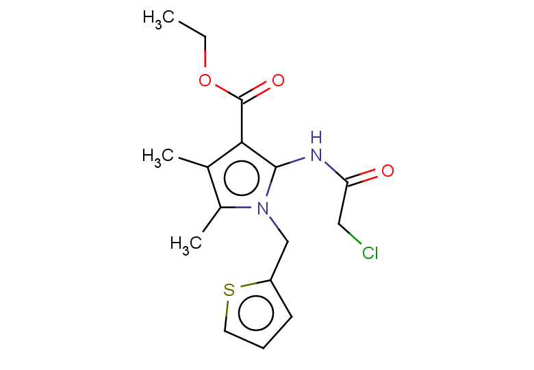 ethyl 2-(2-chloroacetamido)-4,5-dimethyl-1-(thiophen-2-ylmethyl)-1H-pyrrole-3-carboxylate