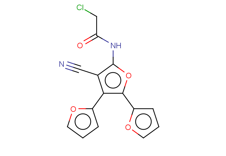 2-chloro-N-[3-cyano-4,5-bis(furan-2-yl)furan-2-yl]acetamide