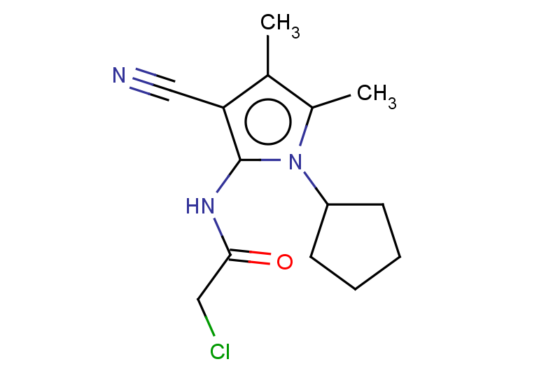2-chloro-N-(3-cyano-1-cyclopentyl-4,5-dimethyl-1H-pyrrol-2-yl)acetamide