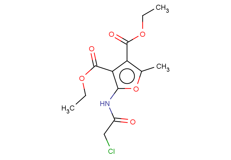 3,4-diethyl 2-(2-chloroacetamido)-5-methylfuran-3,4-dicarboxylate