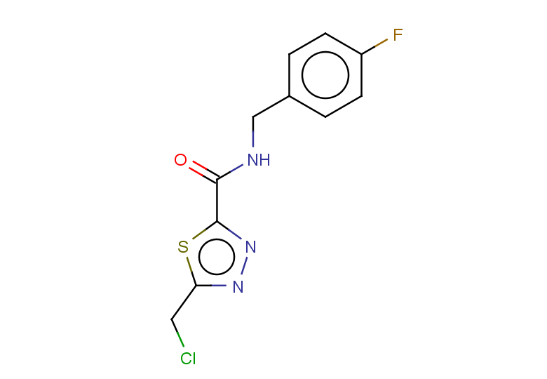 5-(chloromethyl)-N-[(4-fluorophenyl)methyl]-1,3,4-thiadiazole-2-carboxamide