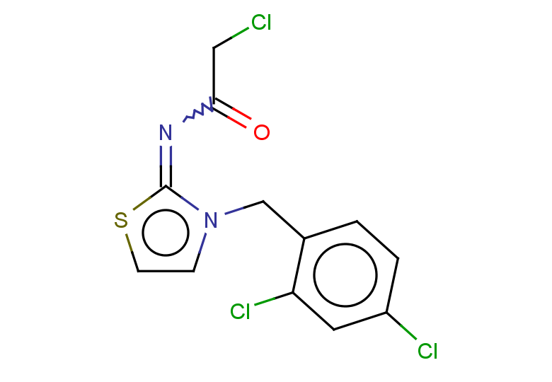2-chloro-N-{3-[(2,4-dichlorophenyl)methyl]-2,3-dihydro-1,3-thiazol-2-ylidene}acetamide