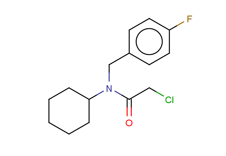 2-chloro-N-cyclohexyl-N-[(4-fluorophenyl)methyl]acetamide