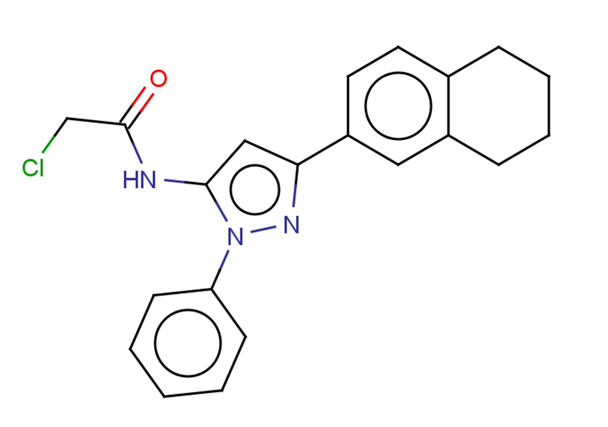 2-chloro-N-[1-phenyl-3-(5,6,7,8-tetrahydronaphthalen-2-yl)-1H-pyrazol-5-yl]acetamide