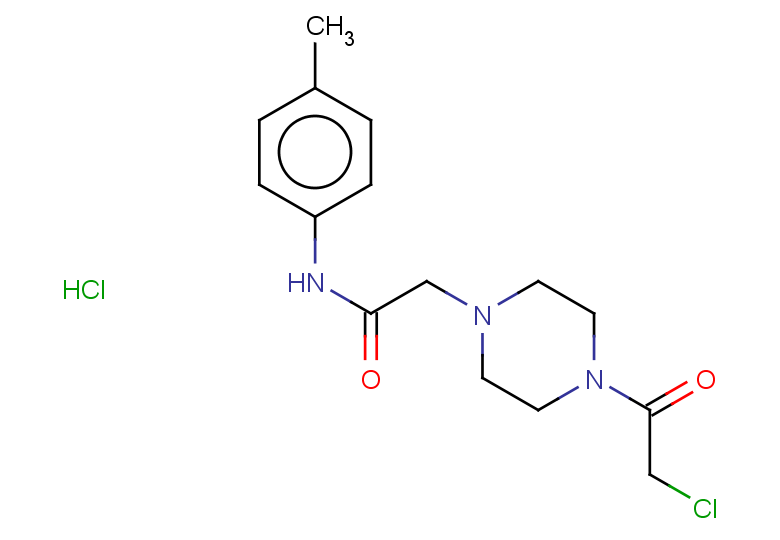 2-[4-(2-chloroacetyl)piperazin-1-yl]-N-(4-methylphenyl)acetamide hydrochloride