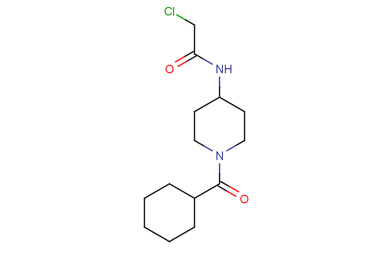 2-chloro-N-(1-cyclohexanecarbonylpiperidin-4-yl)acetamide