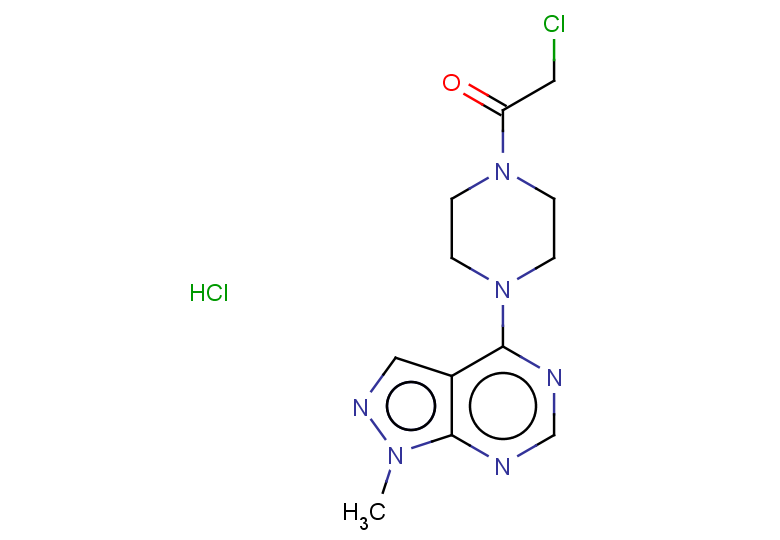 2-chloro-1-(4-{1-methyl-1H-pyrazolo[3,4-d]pyrimidin-4-yl}piperazin-1-yl)ethan-1-one hydrochloride