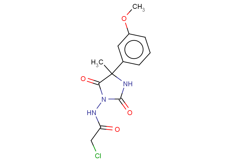 2-chloro-N-[4-(3-methoxyphenyl)-4-methyl-2,5-dioxoimidazolidin-1-yl]acetamide