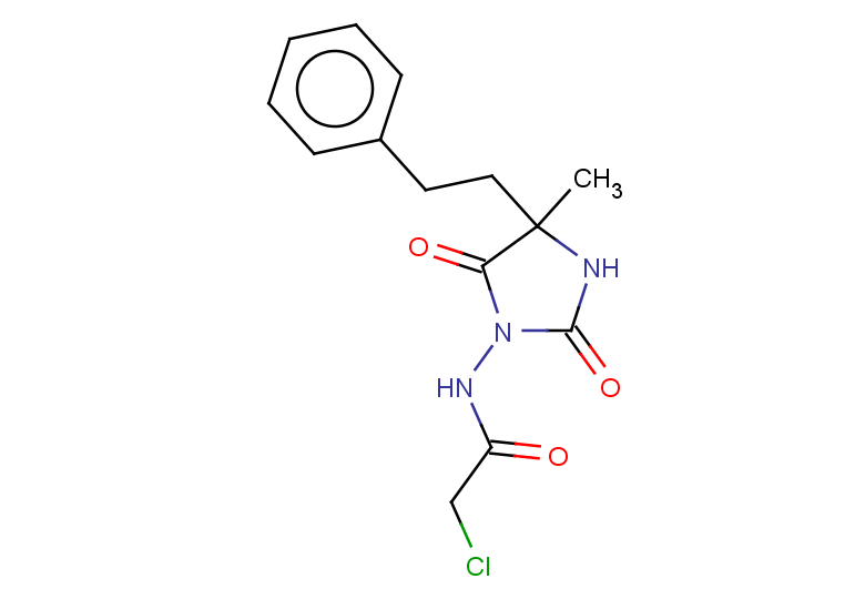 2-chloro-N-[4-methyl-2,5-dioxo-4-(2-phenylethyl)imidazolidin-1-yl]acetamide