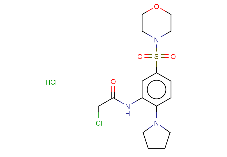 2-chloro-N-[5-(morpholine-4-sulfonyl)-2-(pyrrolidin-1-yl)phenyl]acetamide hydrochloride
