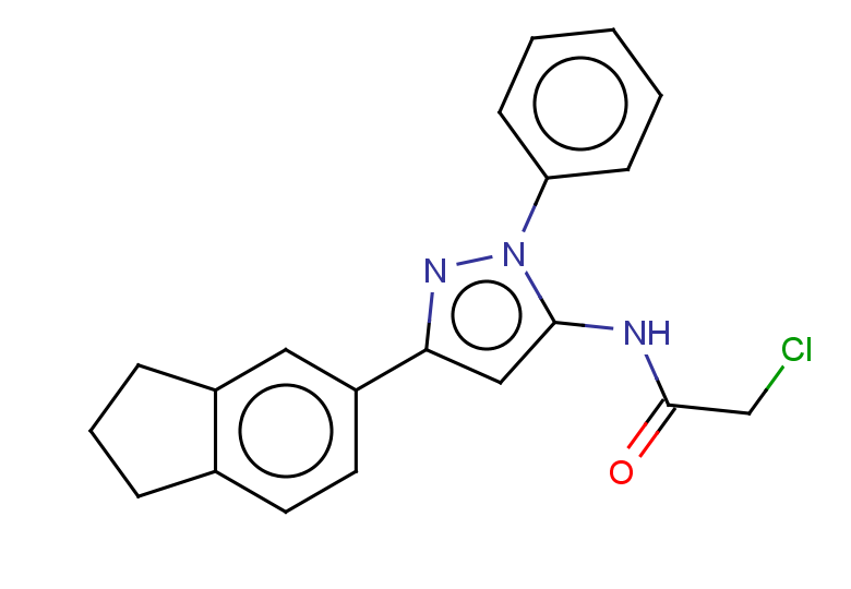 2-chloro-N-[3-(2,3-dihydro-1H-inden-5-yl)-1-phenyl-1H-pyrazol-5-yl]acetamide