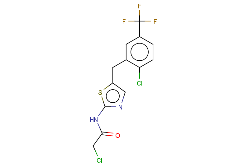2-chloro-N-(5-{[2-chloro-5-(trifluoromethyl)phenyl]methyl}-1,3-thiazol-2-yl)acetamide