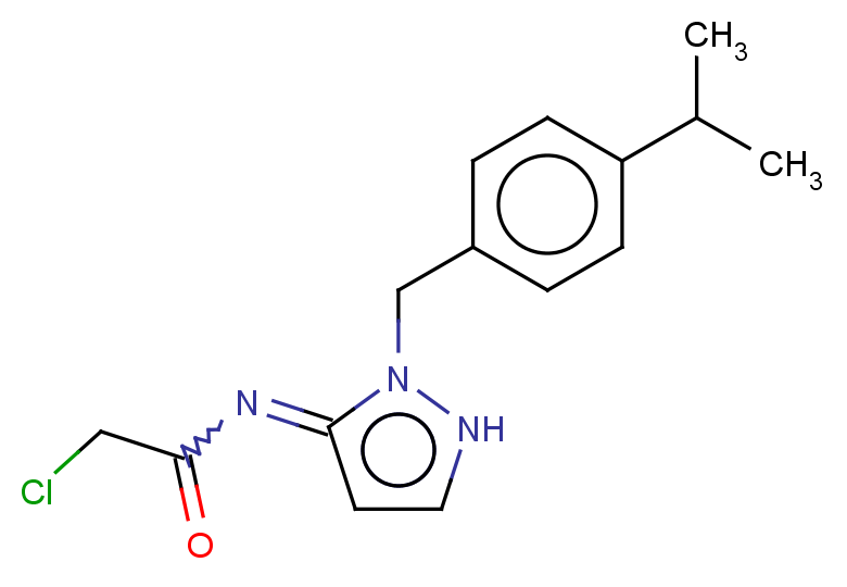 2-chloro-N-(2-{[4-(propan-2-yl)phenyl]methyl}-2,3-dihydro-1H-pyrazol-3-ylidene)acetamide