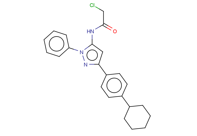 2-chloro-N-[3-(4-cyclohexylphenyl)-1-phenyl-1H-pyrazol-5-yl]acetamide