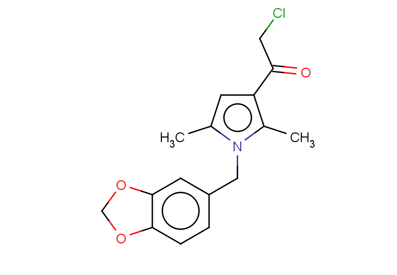 1-[1-(1,3-dioxaindan-5-ylmethyl)-2,5-dimethyl-1H-pyrrol-3-yl]-2-chloroethan-1-one
